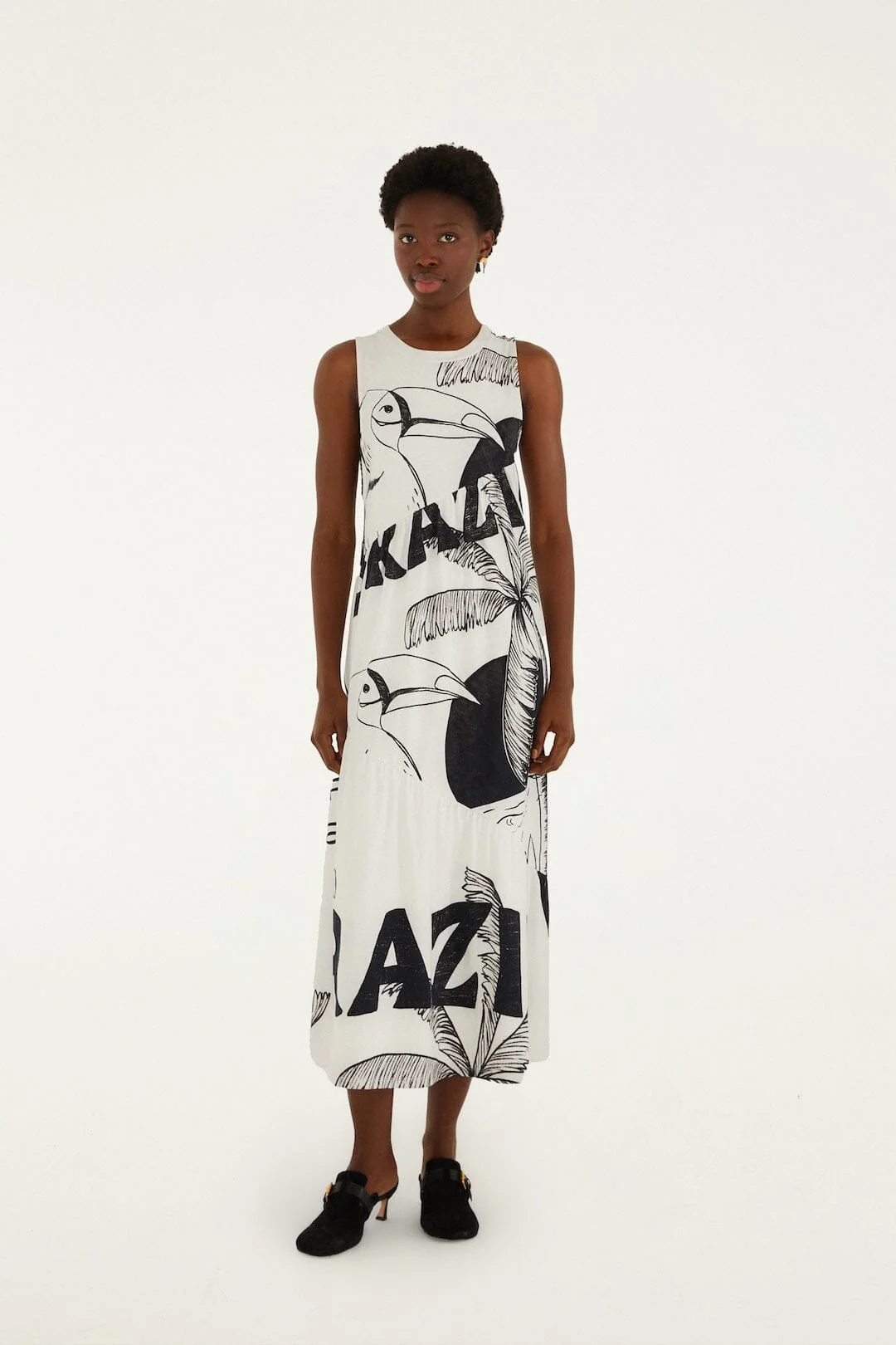 Come To Brasil Organic Cotton Patch Midi Dress