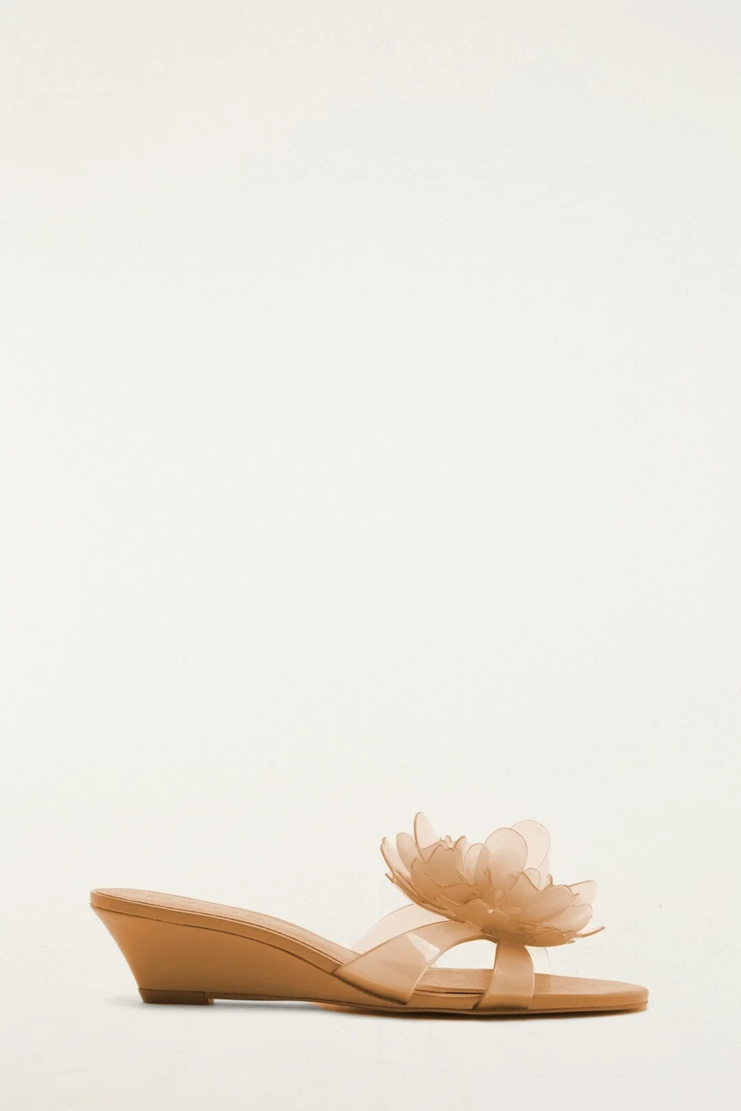 Orange Jelly Flower Wedge Sandal
