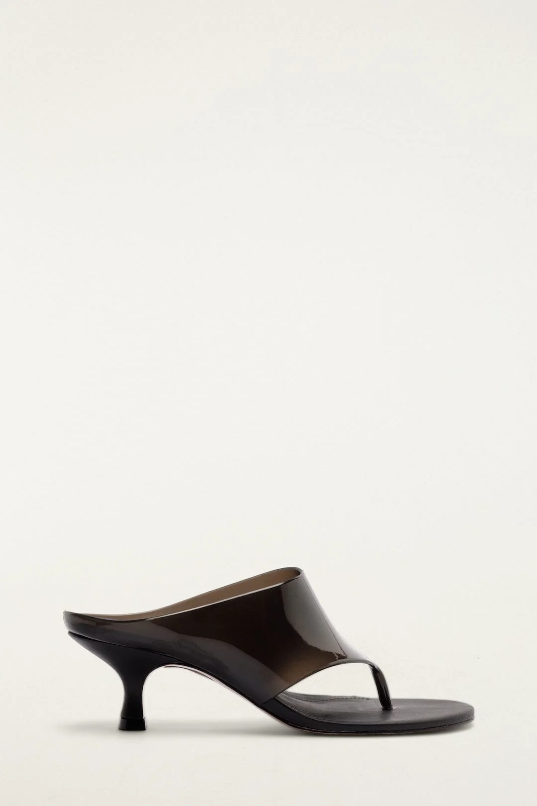 Black Thong Jelly Kitten Heel