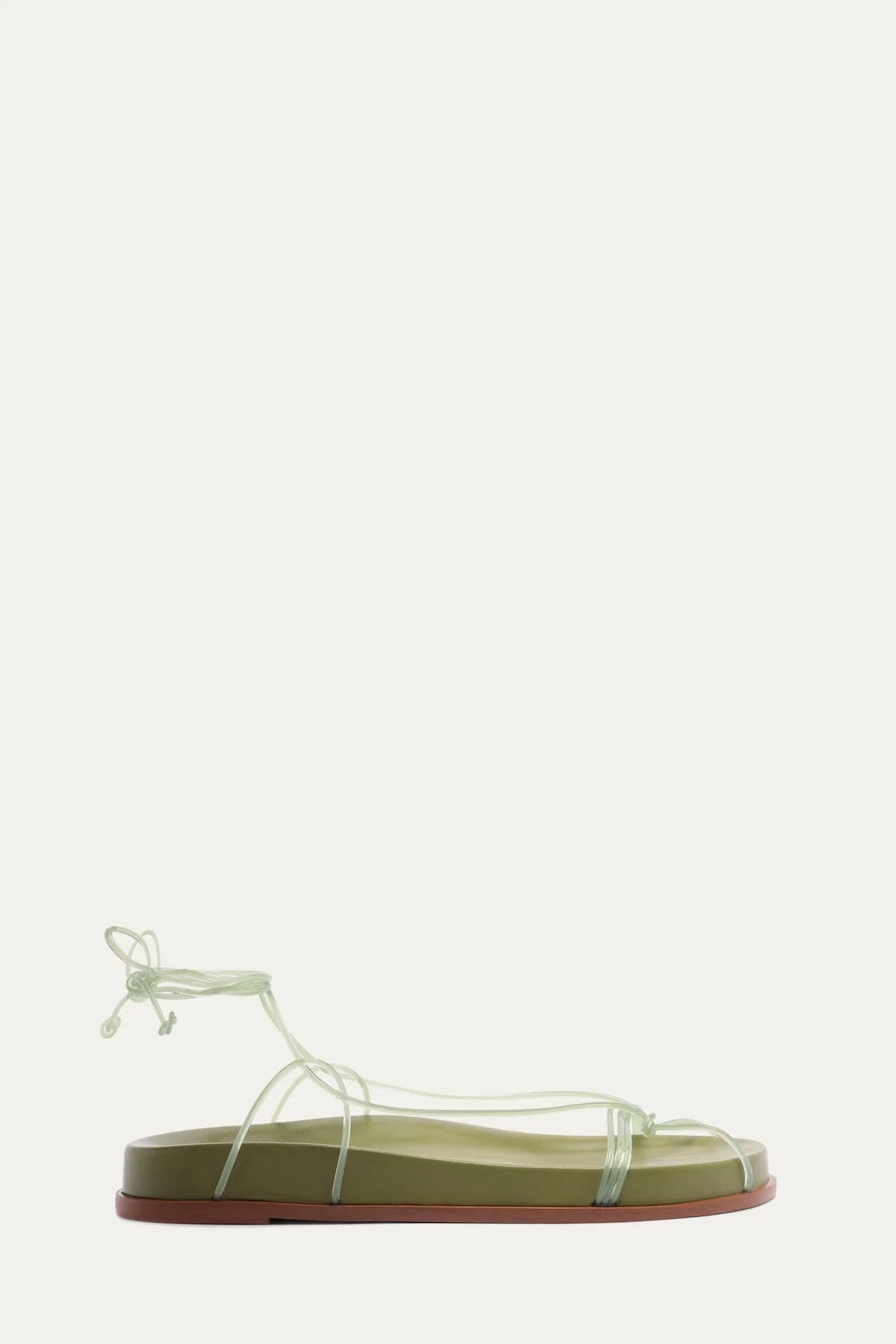 Green Spaghetti Jelly Anatomic Flat Sandal