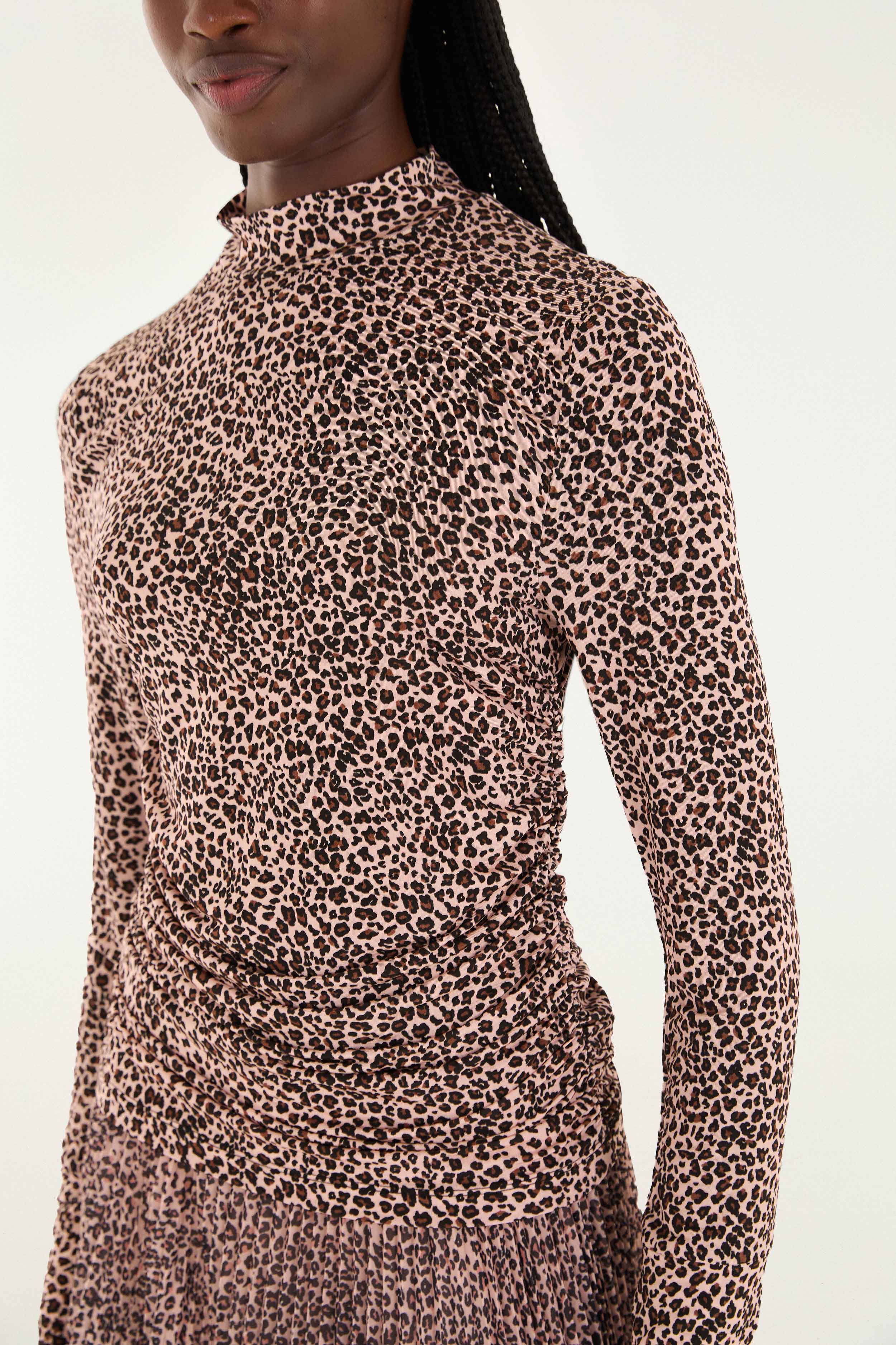 Pink Baby Leopard Jersey Blouse